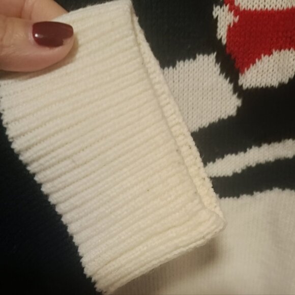 XL🎄Holiday Santa Ugly Christmas Ski Men Unisex Sweater - Navy ITS COLD OUTSIDE - Picture 5 of 7